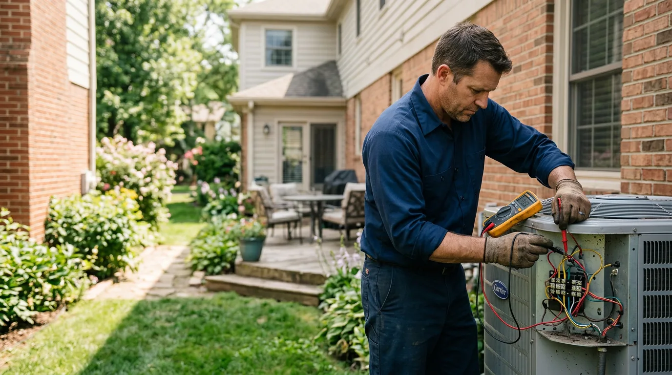 HVAC technician working near Olivet, MI